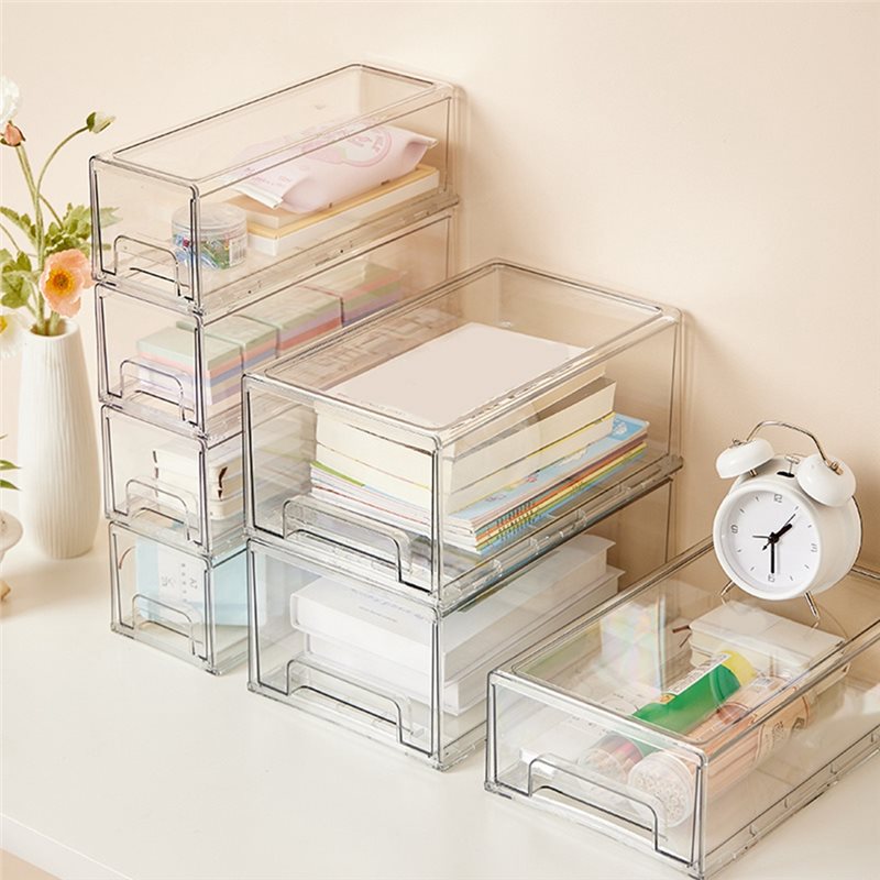 Face Mask Storage Box - DTEN 다기능 홈 수납함, 투명한 디자인으로