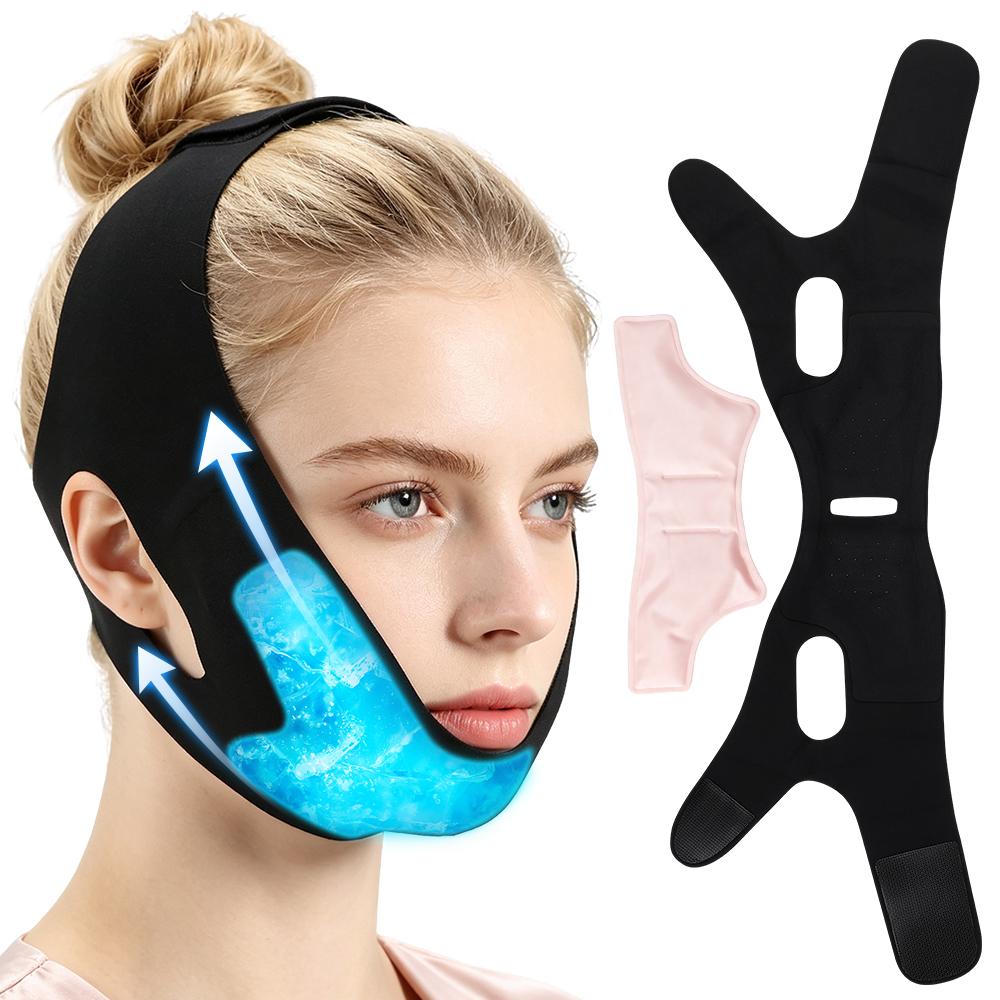 Black Face Mask Pack - 얼굴 냉온찜질 젤팩 재사용 가능 V라인