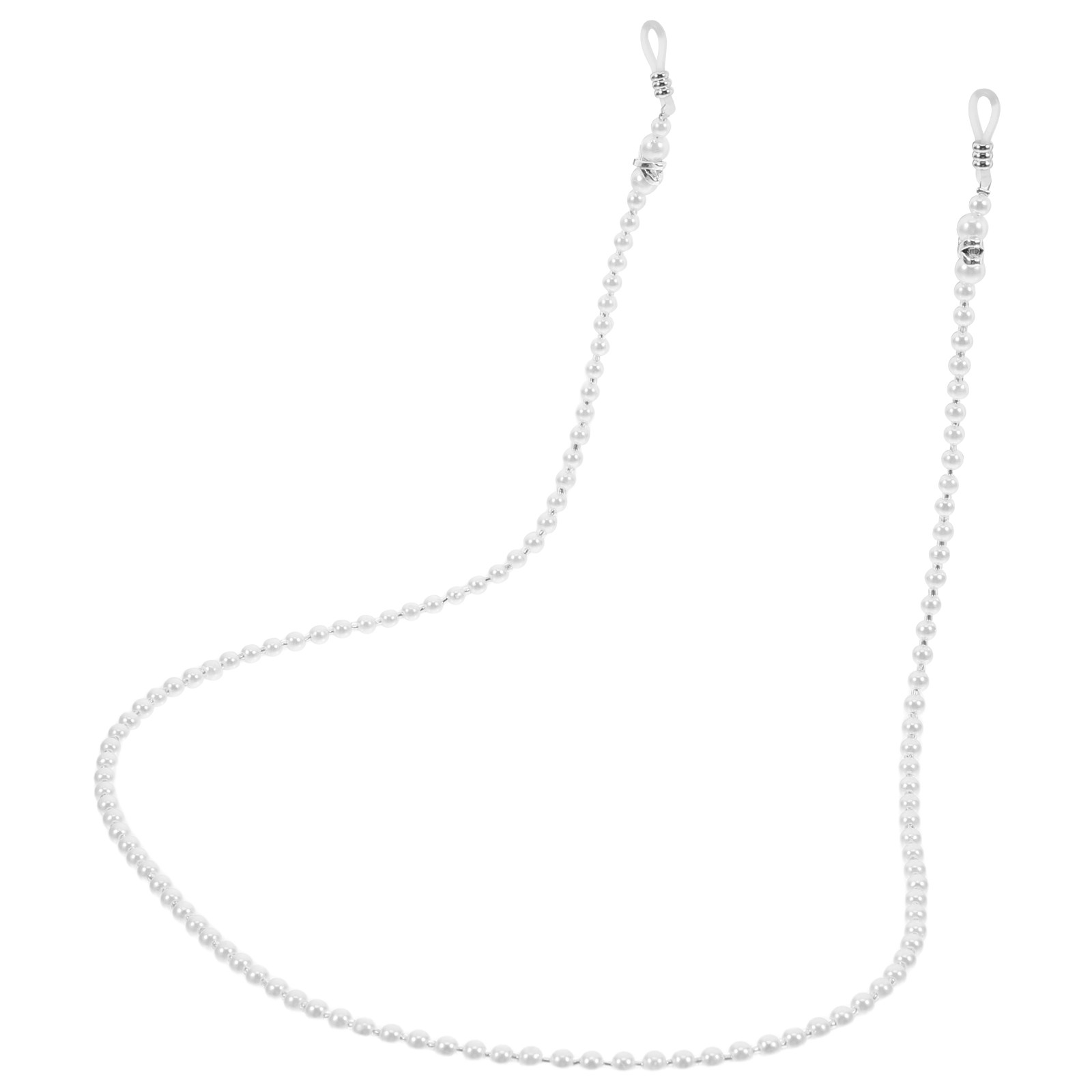Mask Chain Holder - 진주 안경줄, 우아한 비즈 장식, 미끄럼