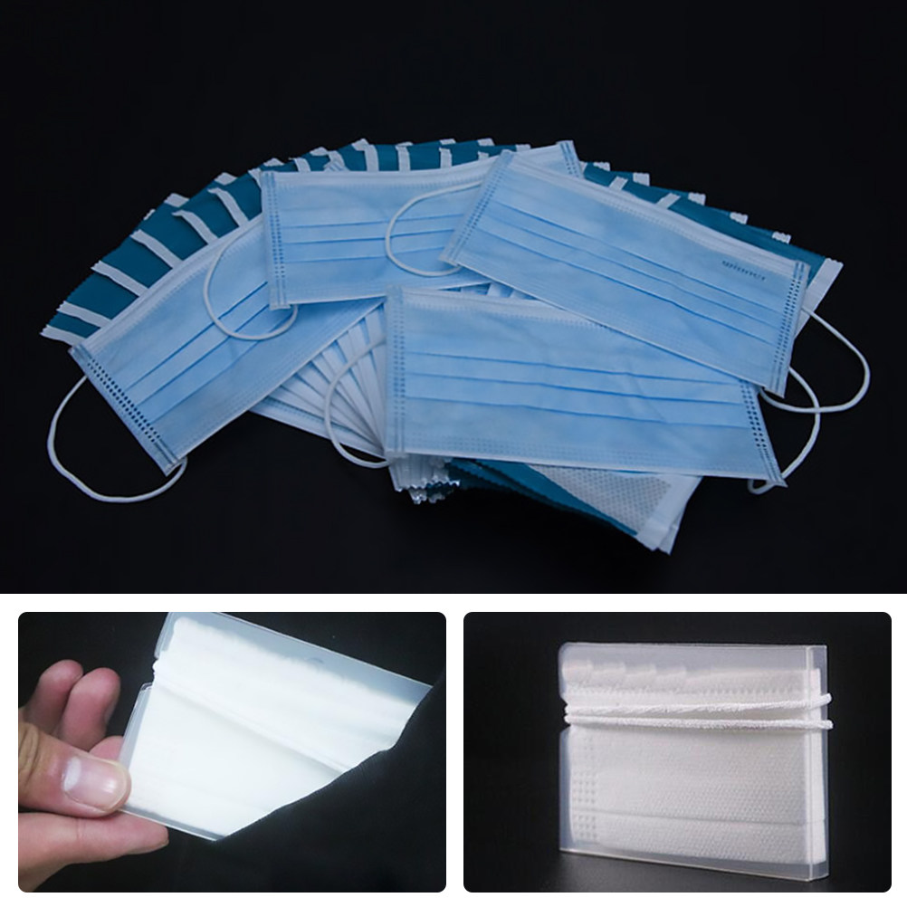 Face Mask Storage Box - 4개입 친환경 PP 마스크 보관함, 접이식