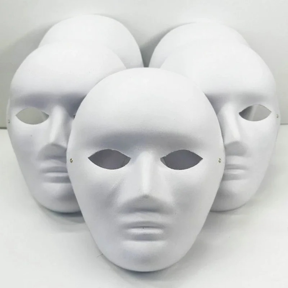 1/10개 DIY 풀페이스 마스크 종이 블랭크 화이트  - Respirator Half Face 리뷰 및 가격