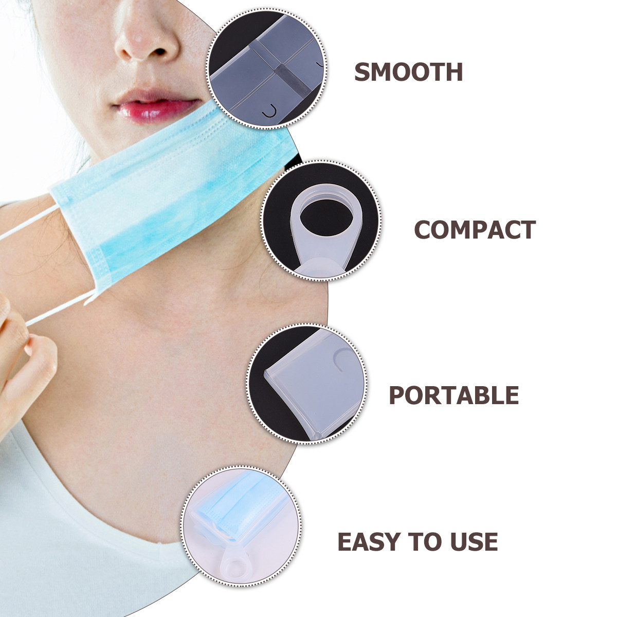 2개입, 평평한 실리콘 마스크 보관함, 식품 등급 소재 - Face Mask Storage Box 리뷰 및 가격
