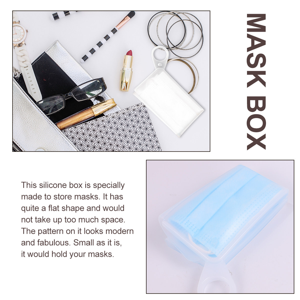 2개입, 평평한 실리콘 마스크 보관함, 식품 등급 소재 - Face Mask Storage Box 리뷰 및 가격