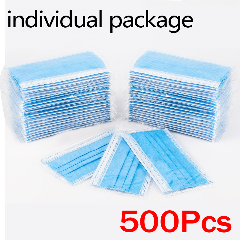 10개~500개 묶음, 일회용 성인용 개별 포장 마스크 - Disposable Mask Blue 리뷰 및 가격
